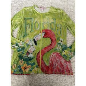 Leoma Lovegrove Women’s Sz. L “ Florida” Full Zip Beach Top. Exc. Condition
